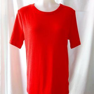 A New Day T-shirt Red L Short Sleeve Scoop Neck